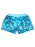 Girls Multi Color Sequin Satin Bow Elastic Waist Shorts 24 Months-6 - SophiasStyle.com